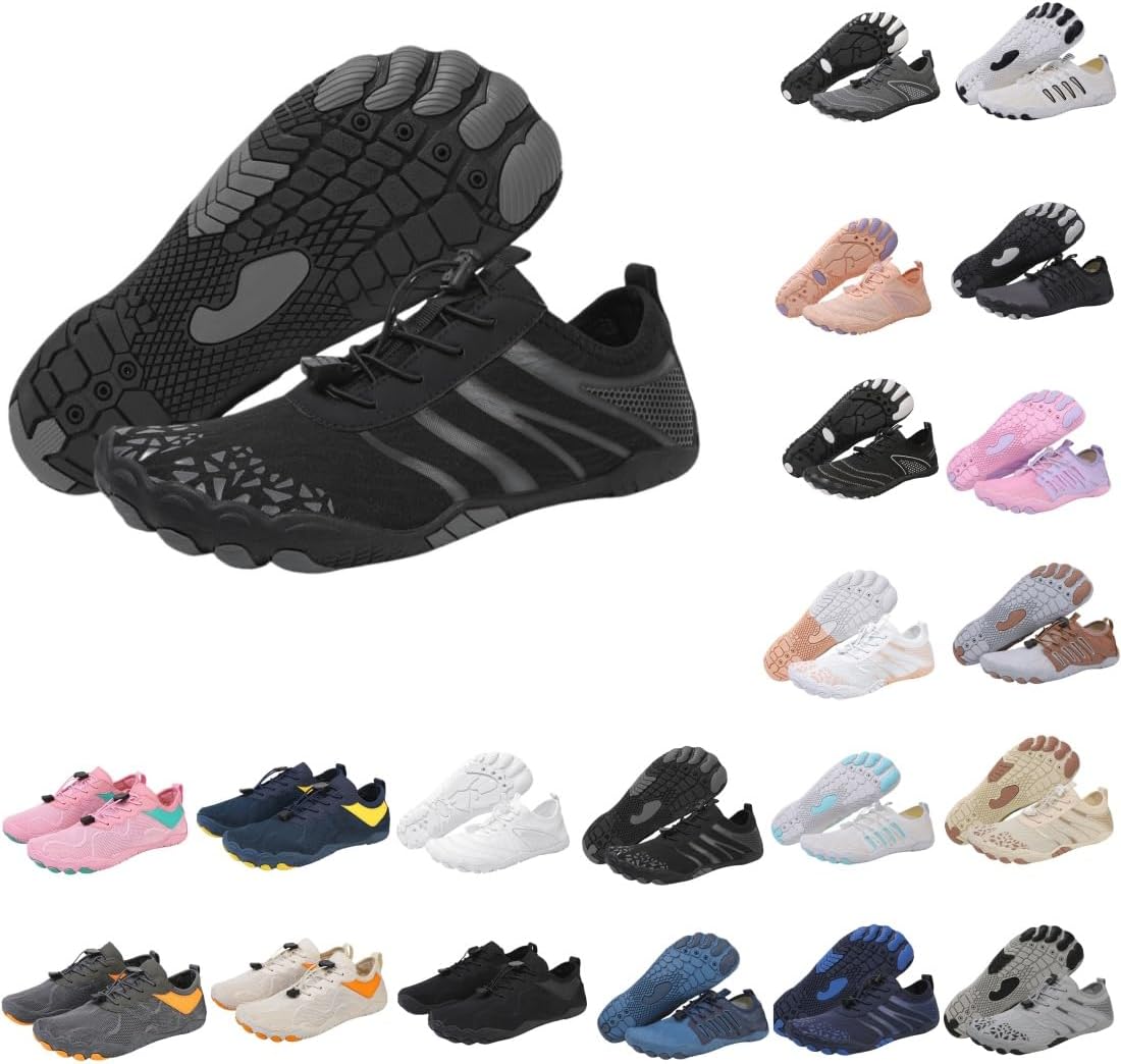 

Треккинговая обувь для женщин, противоскользящая уличная унисекс обувь, босоножки при невропатии, водонепроницаемая обувь для активного отдыха, кроссовки с широкой носочной частью, быстро сохнущие, водонепроницаемые, для пляжа Generic, черный