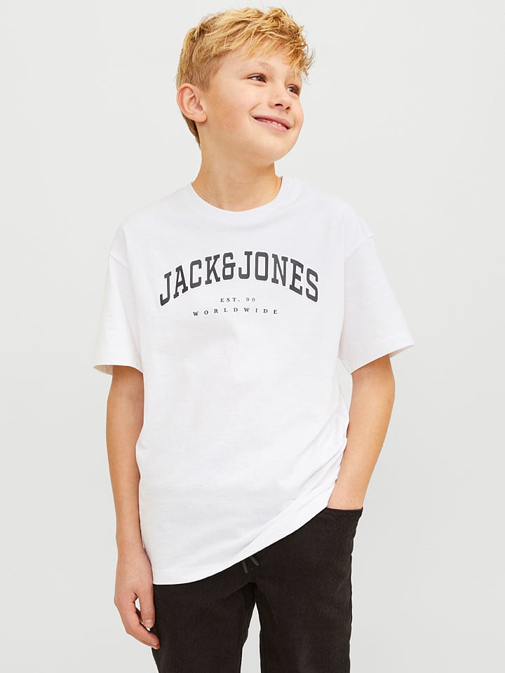 JACK & JONES Junior Белая футболка "Калеб" — фото 3
