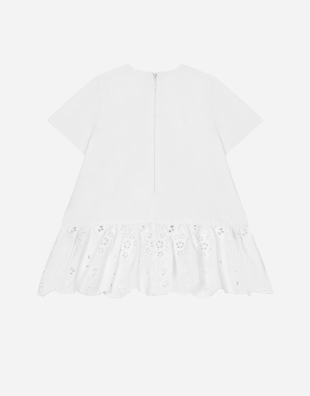 Платье из поплина с логотипом DG Dolce&Gabbana, белый — фото 2