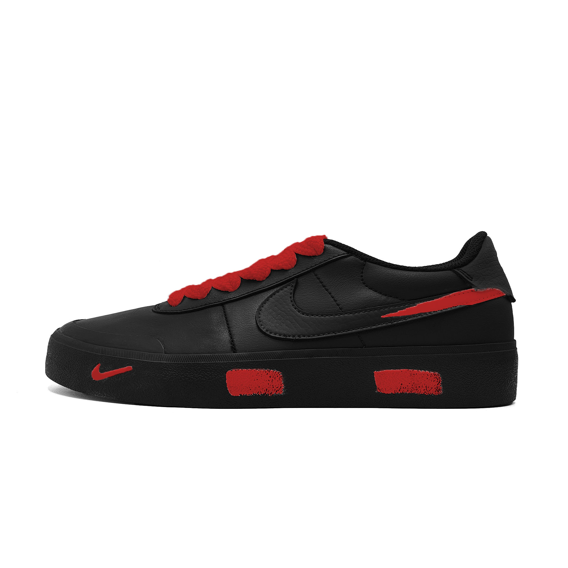 

Nike Кроссовки для скейтбординга Court Shot Red Stroke Abrasion Resistant Low top Unisex Red