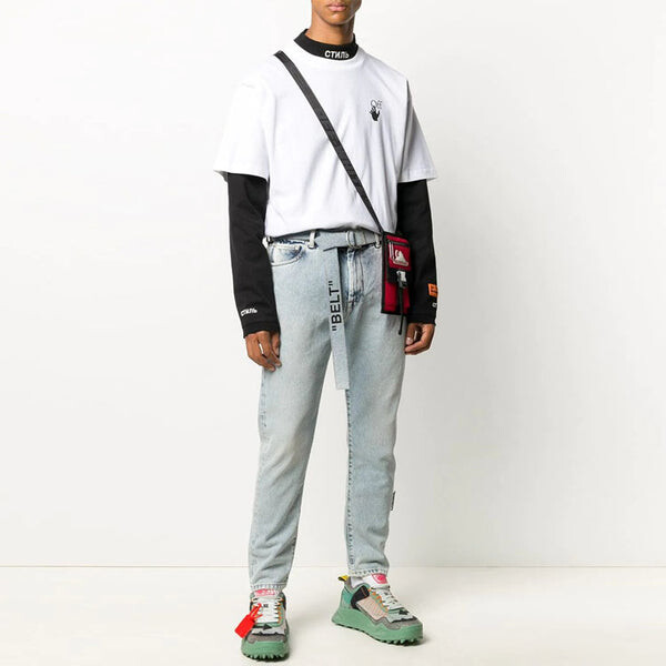 Футболка fw20 human skeleton arrow short-sleeve tee men's white Off-White, белый — фото 2
