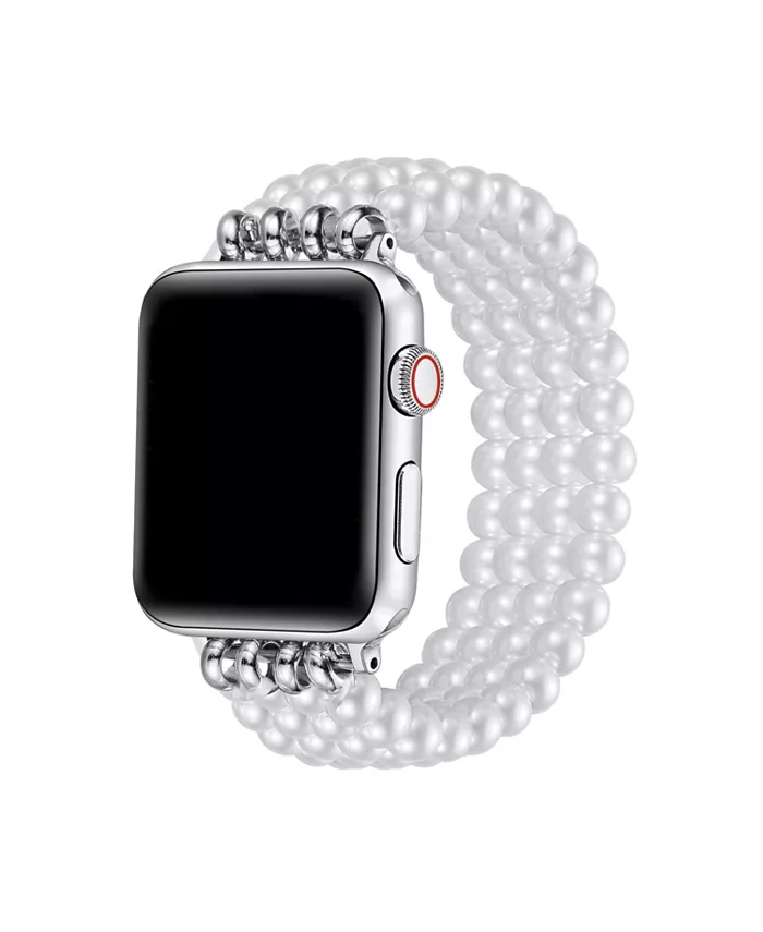 

Ariel Браслет для Apple Watch 44,45,46,49 мм с искусственными жемчужинами Posh Tech, белый