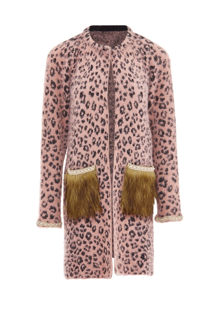 

Вязаный кардиган faina Knit Cardigan, цвет dark pink