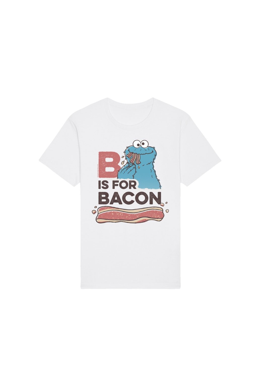 

Футболка с принтом SESAMSTRASSE COOKIE MONSTER BACON F4NT4STIC, белый