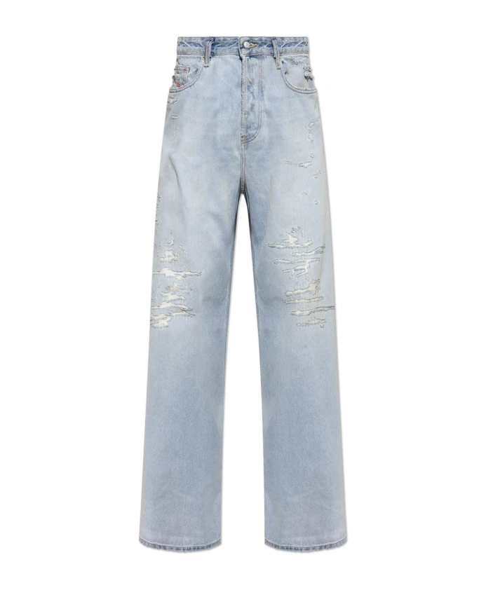 

Джинсы с широкими штанинами и завышенной талией Diesel, синий