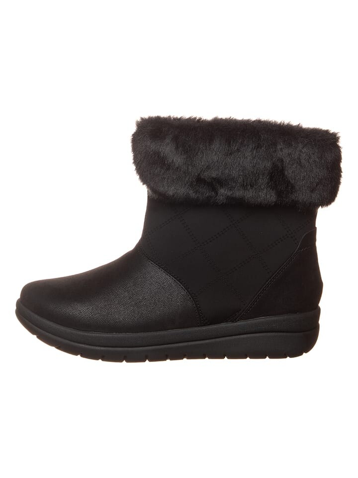 Полусапоги женские Clarks Cabrini Reef с меховой отделкой, черный
