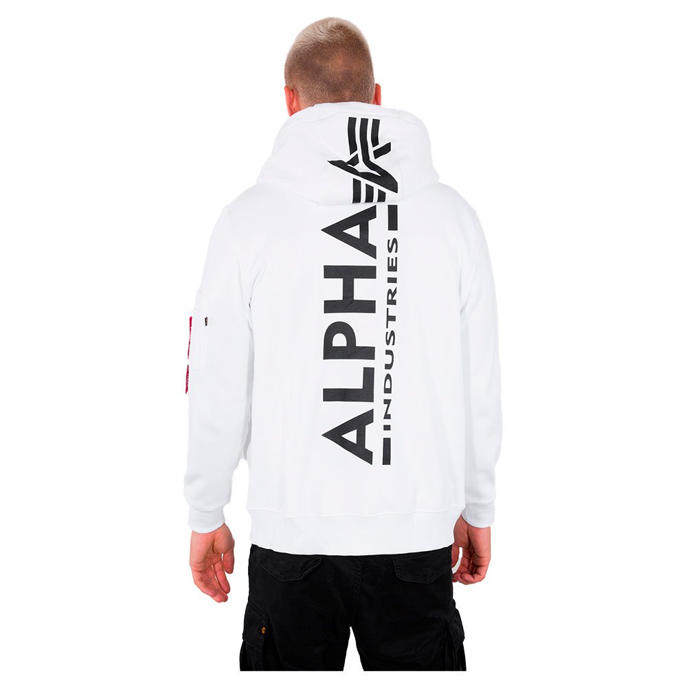 

Толстовка Alpha Industries Back Print Full Zip, белый