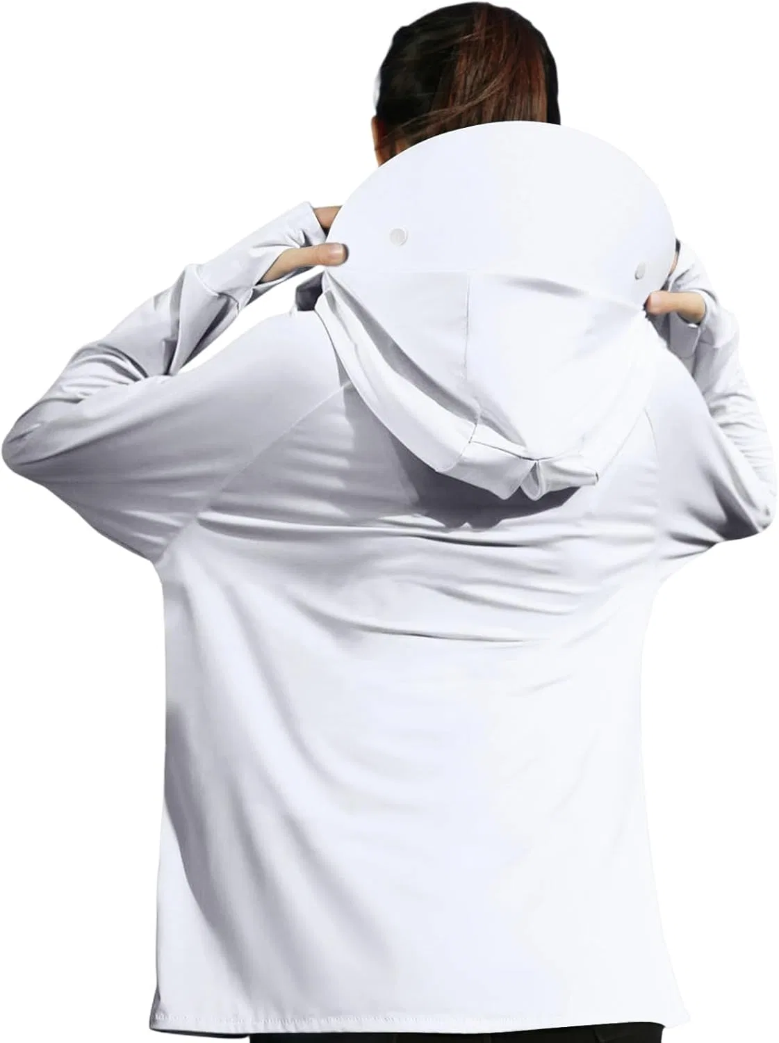 Куртка женская UPF 50+ Athletic Hoodies, Generic, U007- White — фото 3