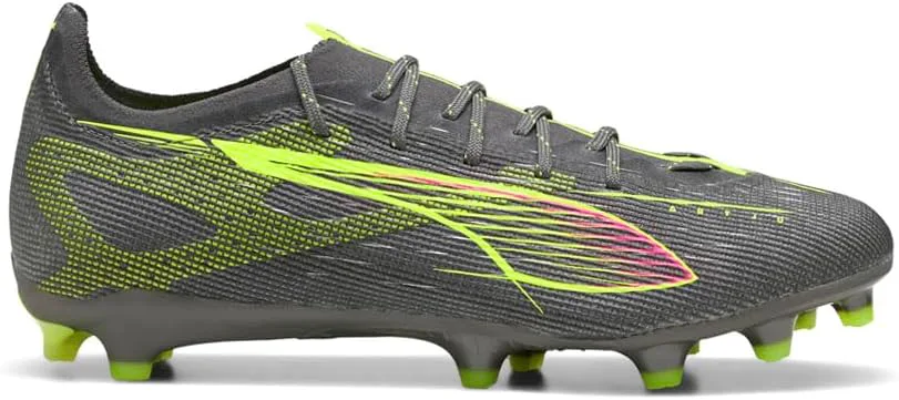Футбольные бутсы Puma Men's Ultra 5 Pro для твердого грунта, серебристый/желтый