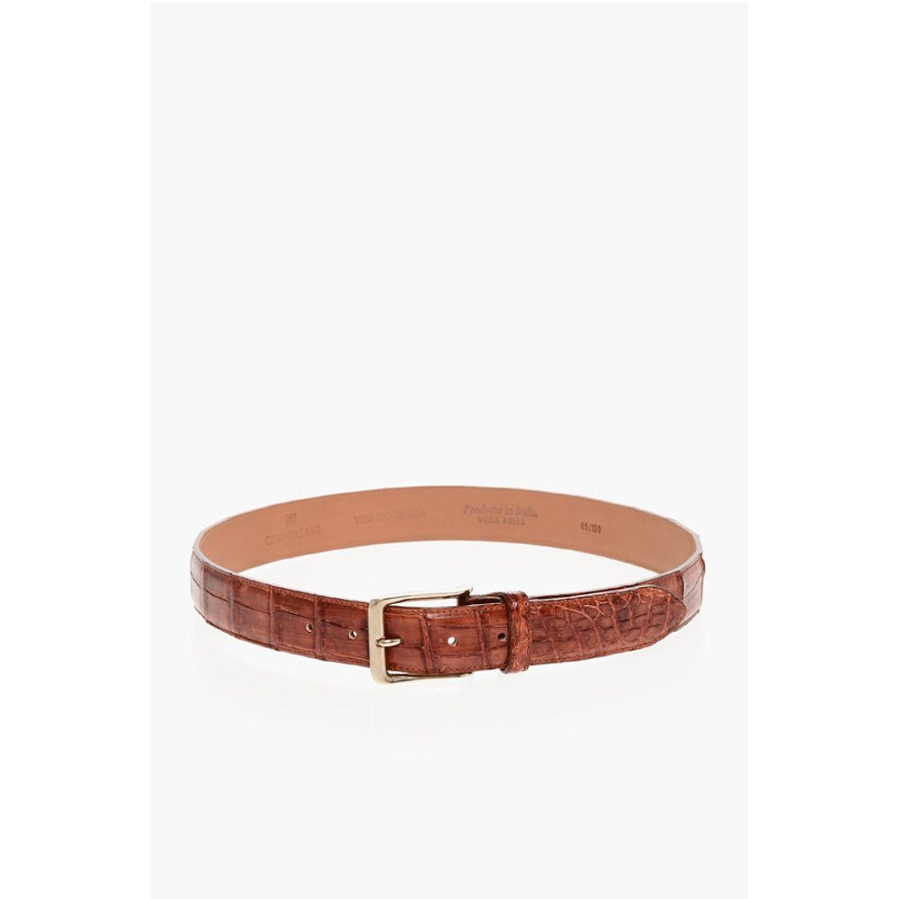 

Ремень из кожи с эффектом крокодиловой кожи Corneliani, Red