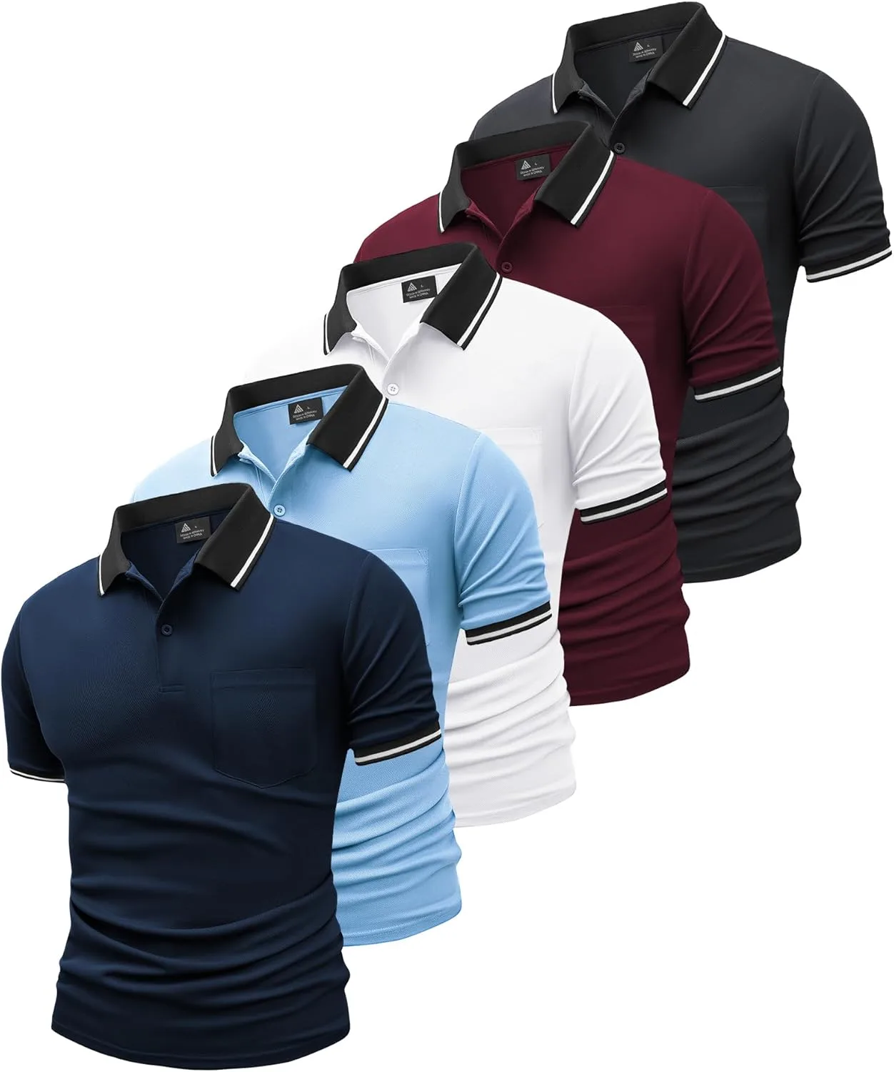 

Футболка-поло мужская GEEK LIGHTING с карманом, 5 шт