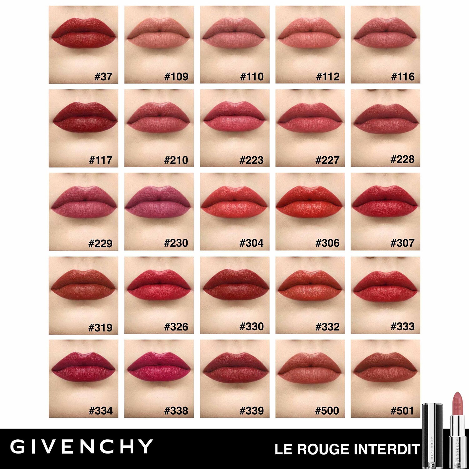 Губная помада Le Rouge Interdit Intense Silk Givenchy, N37 Rouge Grainé (3,4 g) — фото 4