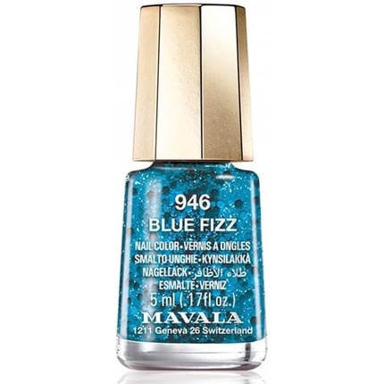 

Fizzy Holiday 2023 Дышащий мини-лак для ногтей Blue Fizz 5 мл Mavala