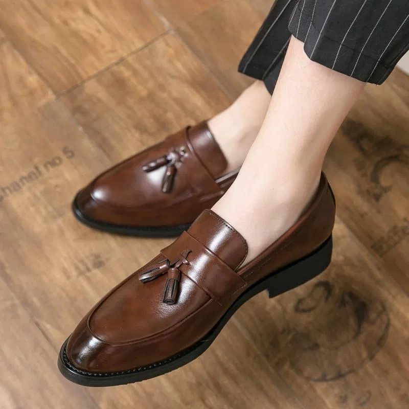 Лоферы кожаные Slip On Loafers, коричневый UOPYNE — фото 3