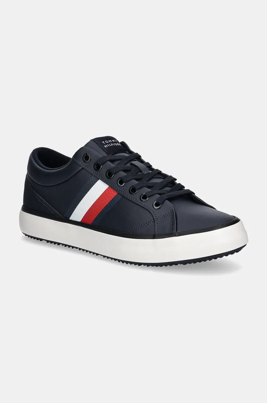 

Tommy Hilfiger TH HI VULC CORE CLEAT STRIPES кожаные кроссовки, темно-синий