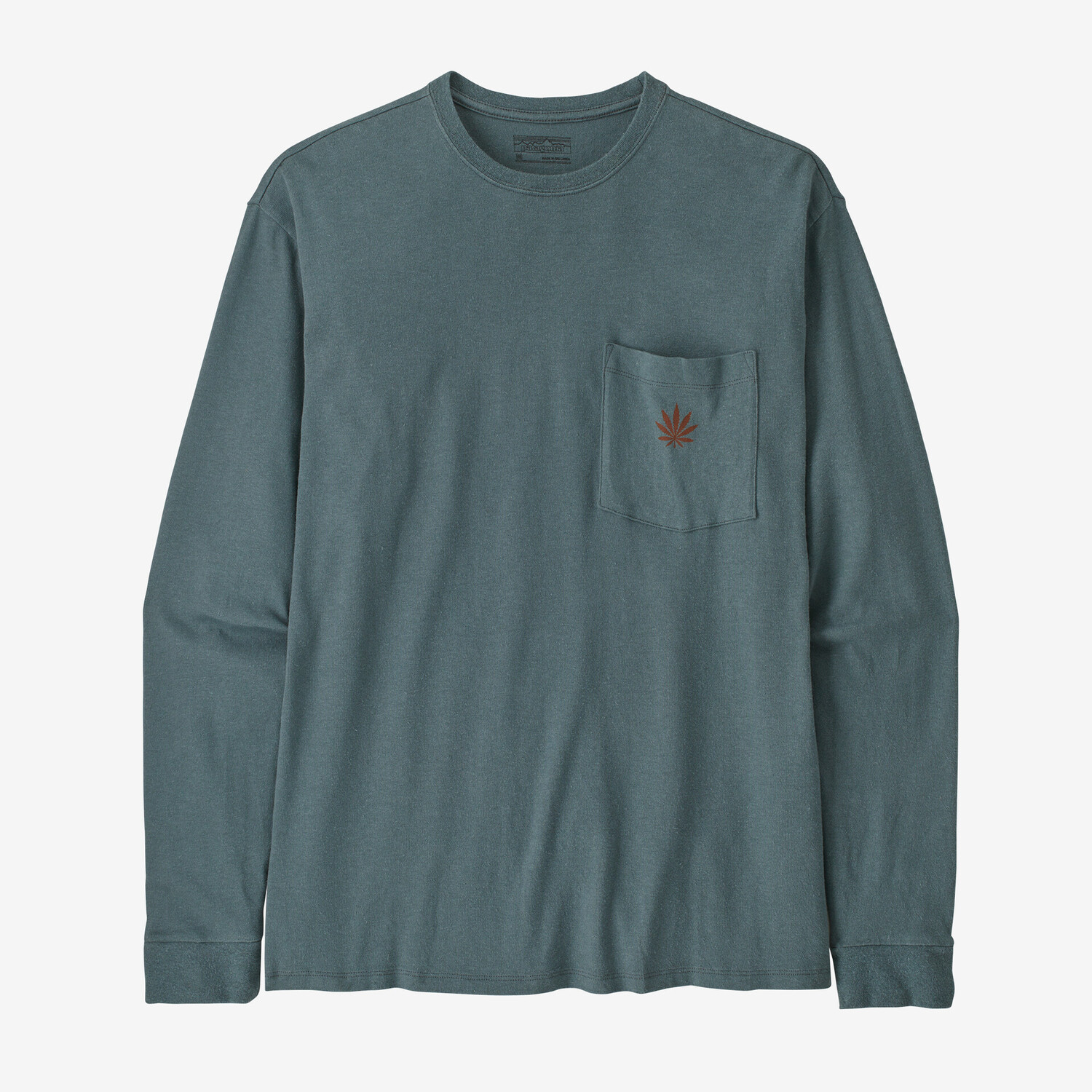 

Мужская футболка с рабочим карманом и длинными рукавами Patagonia, цвет Hemp Leaf: Nouveau Green