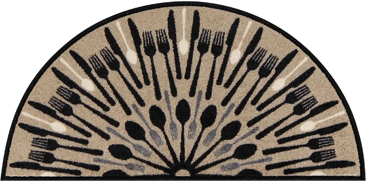 

Коврик Salonloewe Ø 85 см, цвет taupe-schwarz