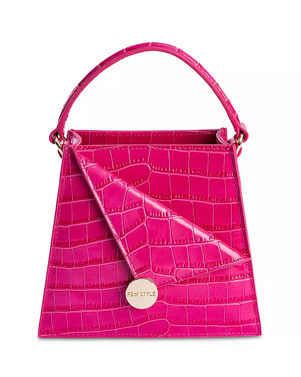 

Сумка Kandi из кожи с тиснением под крокодила F&W Style, розовый