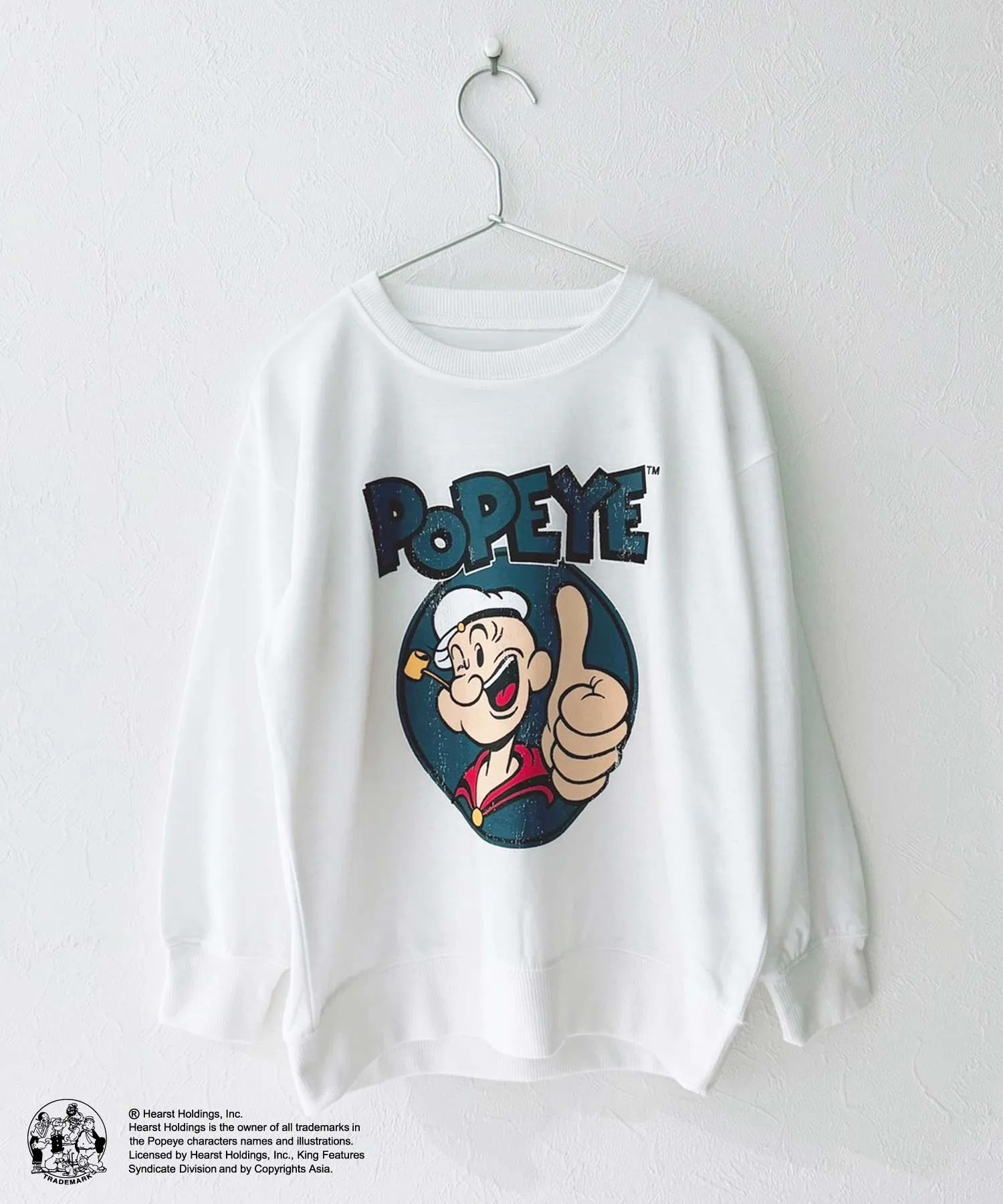 Мини-толстовка Popeye из французского махрового трикотажа большого размера
