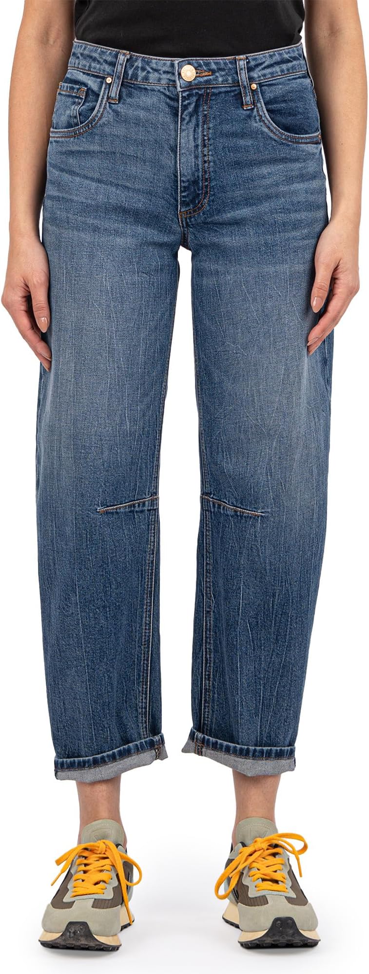 

Брюки KUT from the Kloth Ashley High-Rise Slouchy Barrel Straight Leg In Dedication, цвет Dedication