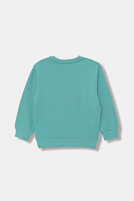 Худи детское свободное United Colors of Benetton, бирюзовый — фото 2