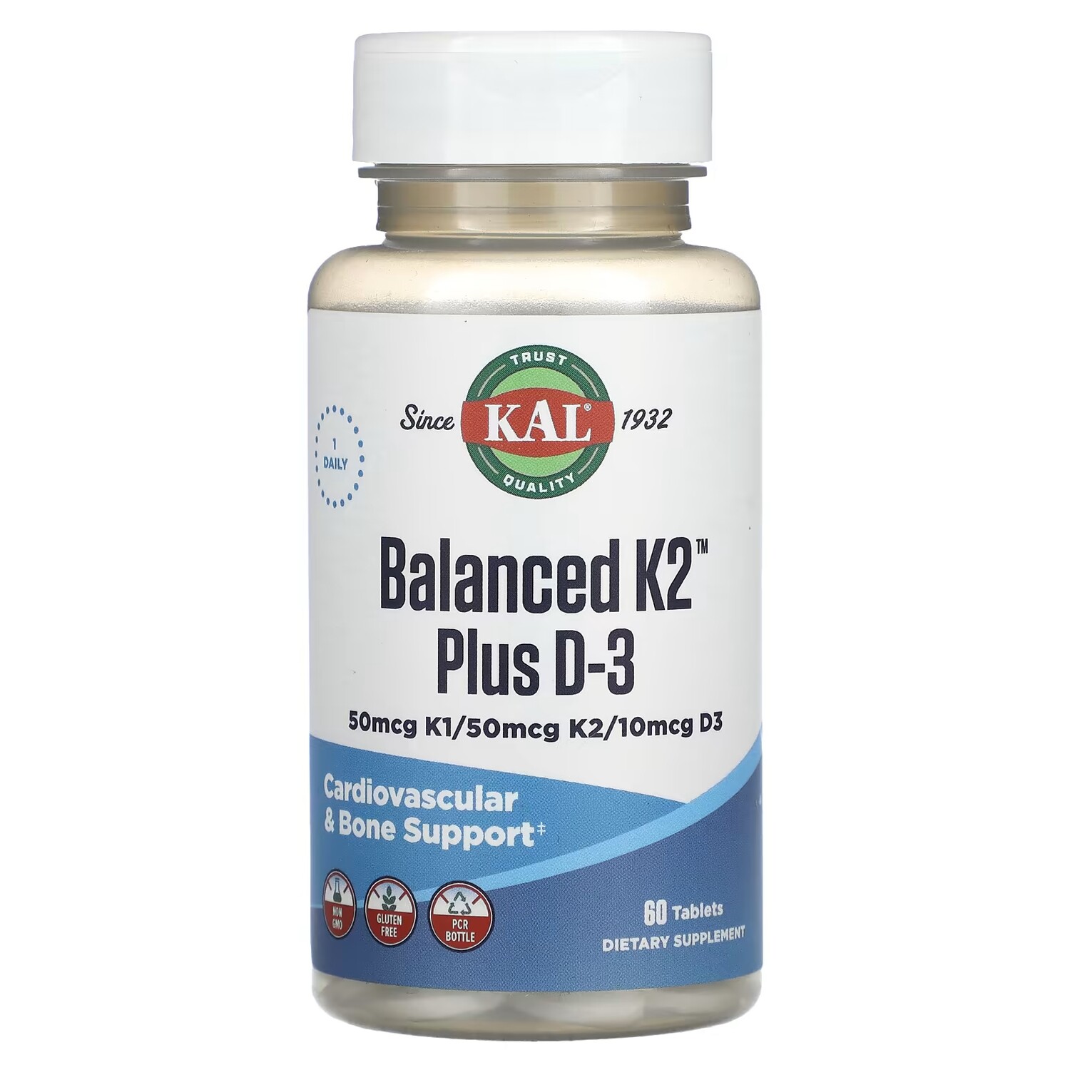 

Витамин K2 + D3 KAL Balanced, 60 таблеток