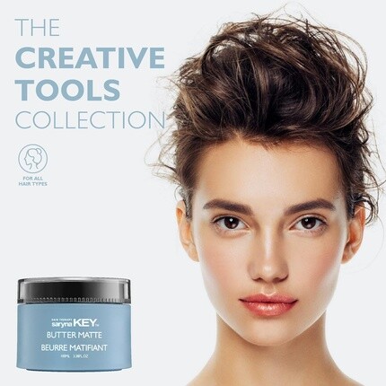 Глина для укладки волос Butter Matte Grooming Texture для всех типов волос Extra Matte Finish Без запаха Сильная фиксация Saryna Key — фото 3