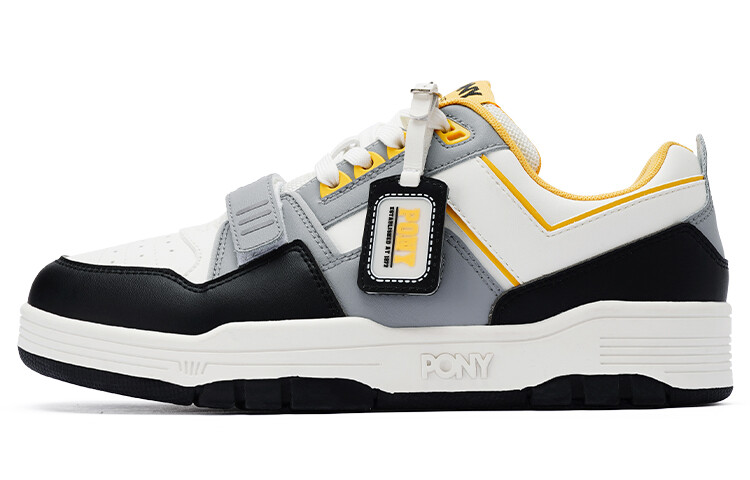 

Кроссовки PONY Reverse Skateboarding Shoes Unisex Low-top White/black, черный/белый
