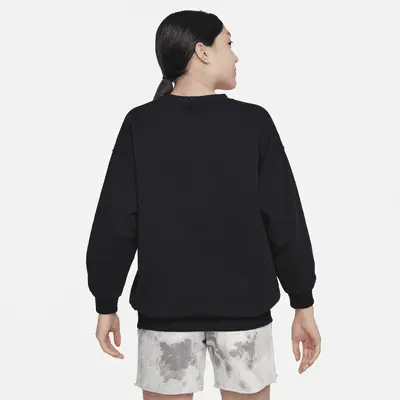 Толстовка Nike Sportswear Club Fleece, черный/белый — фото 3