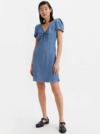

Платье мини Delray с короткими рукавами Levi's, цвет New News - Medium Wash