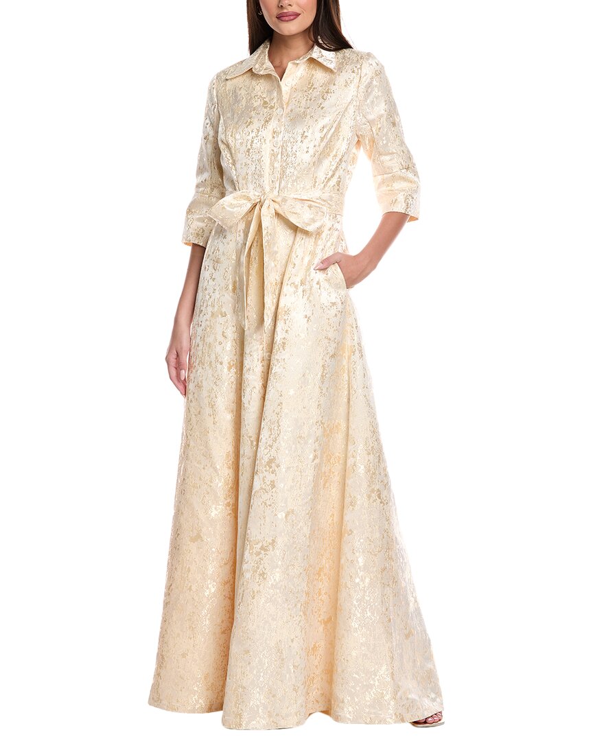 

Платье-рубашка из тафты Rene Ruiz, золотой