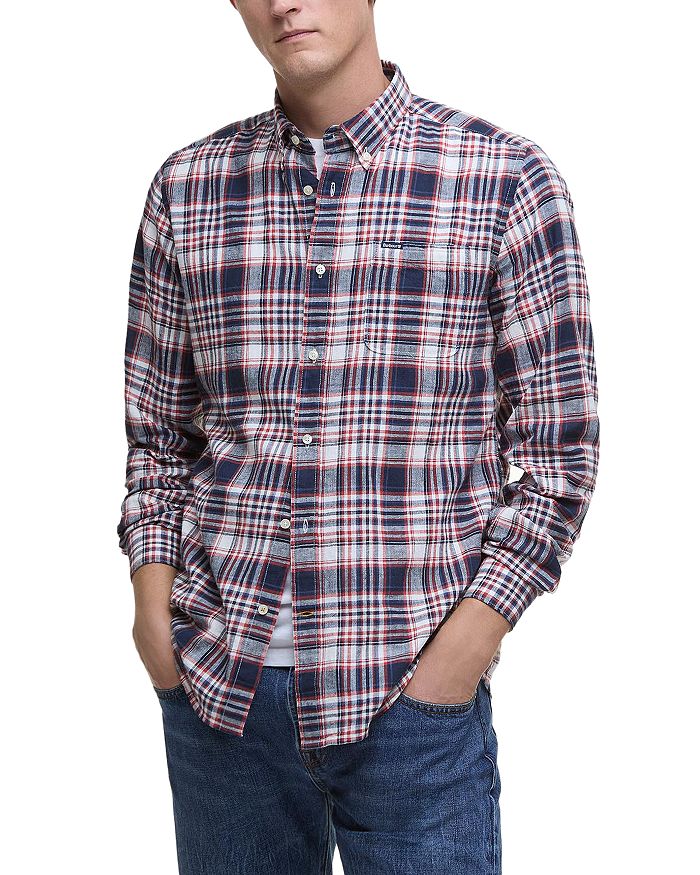 

Рубашка Bridport Tailored Fit из льняной смеси Barbour, мультиколор