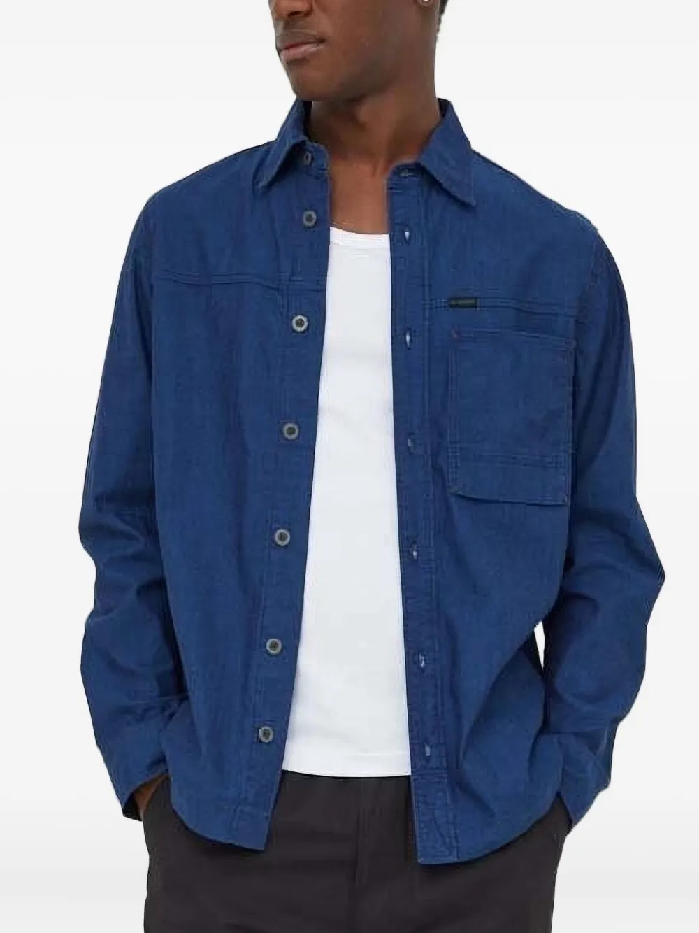 

Рубашка с длинными рукавами и карманами G-Star RAW, синий