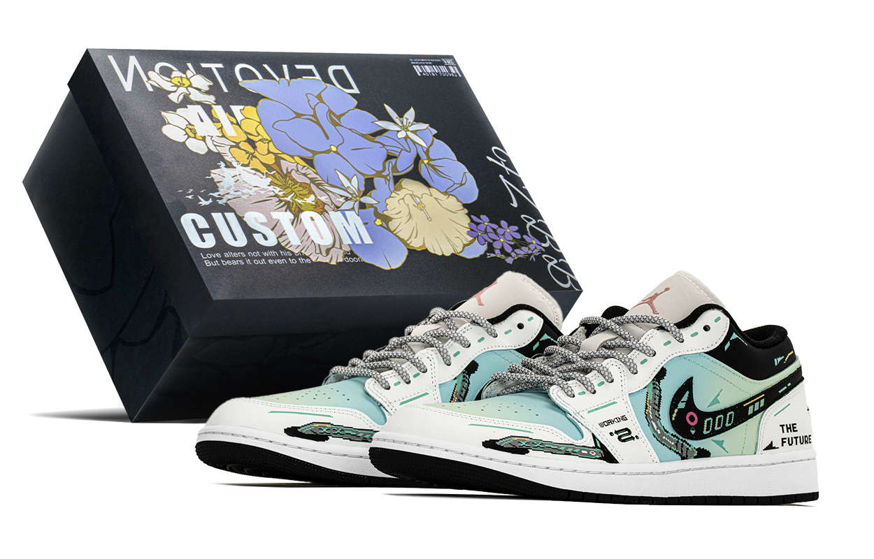 

Jordan Кроссовки Air 1 Vintage мужские низкие синий зеленый