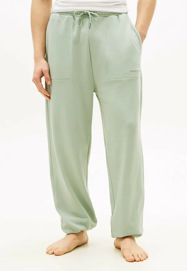 Незаменимые махровые домашние спортивные штаны с манжетами. Tommy Hilfiger, Minty Grey
