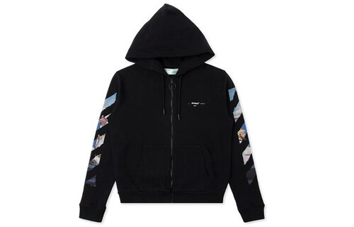 Разноцветная толстовка с капюшоном на молнии Diag Off-White — фото 2