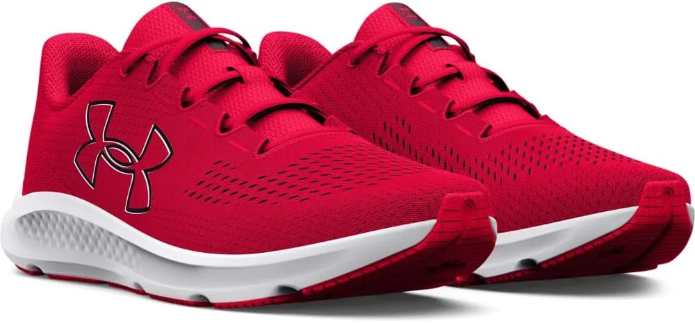 Мужские беговые кроссовки Under Armour Charged Pursuit 3 с большим логотипом, красный — фото 2