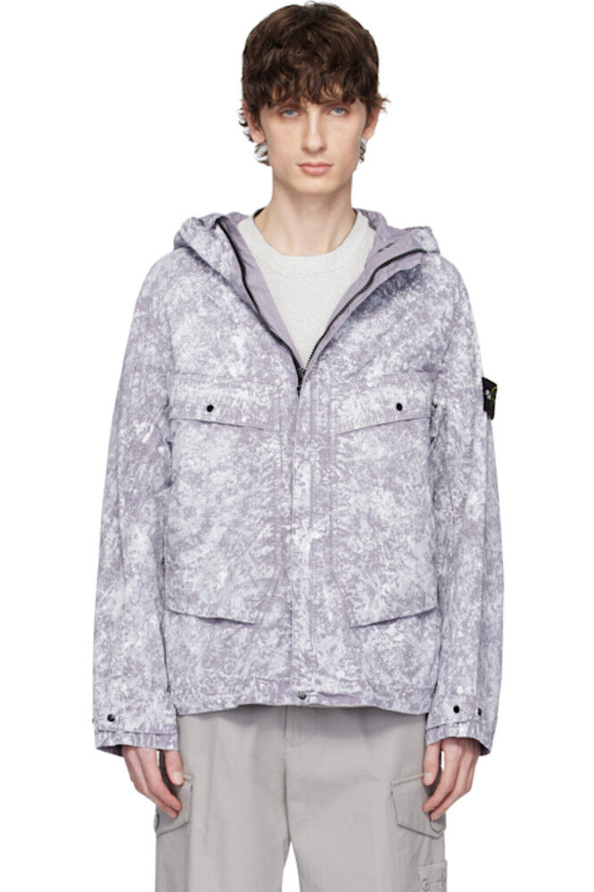 

Бело-серая куртка Tela Paracadute Stretch-TC Stone Island