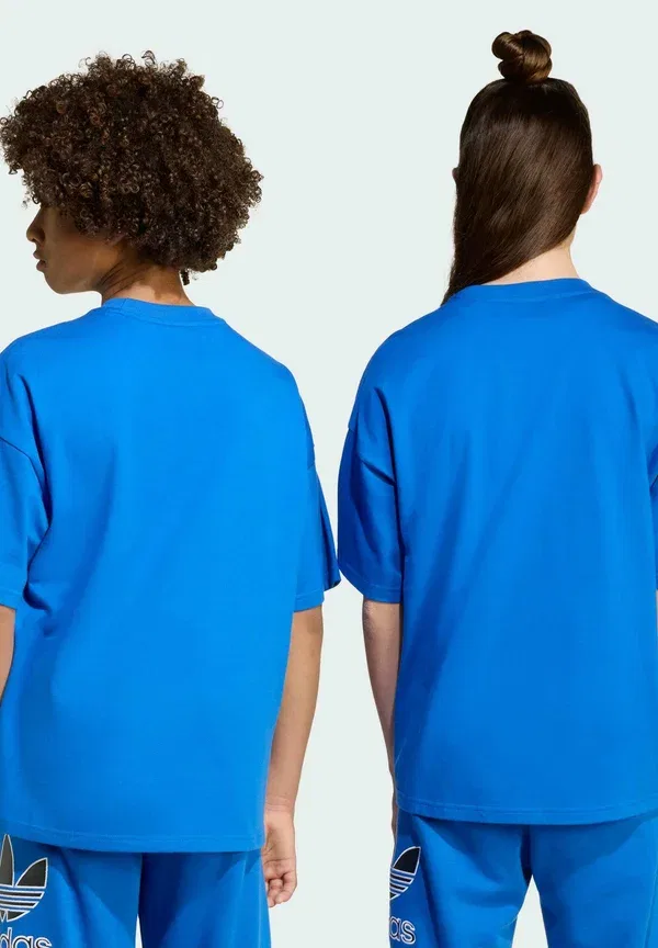 Футболка оверсайз с принтом Adidas Originals Trefoil Tee, синий — фото 2