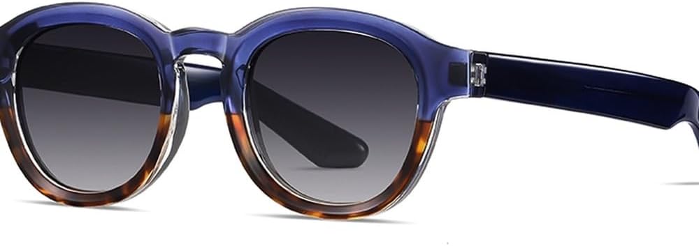 

Солнцезащитные очки в стиле ретро, ​​круглые, для женщин, из ацетата, поляризованные, для мужчин, с защитой от УФ-излучения UV400, унисекс, зеленые WNCKSQ, Blue Leopard Grey