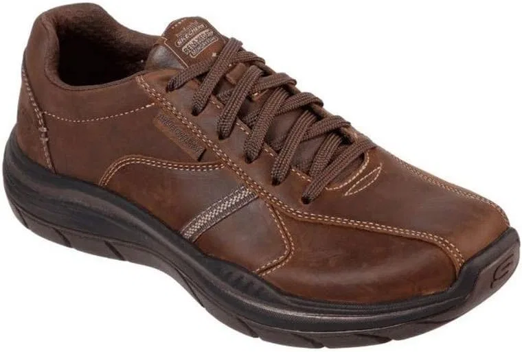 Skechers Relaxed Fit 66419 Ожидаемая высота 2.0 Мужские кроссовки Belfair на шнуровке, Dunkelbraun