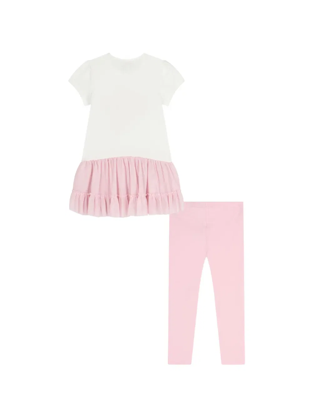 Комплект из топа и брюк с оборками Cacharel Kids, розовый — фото 2