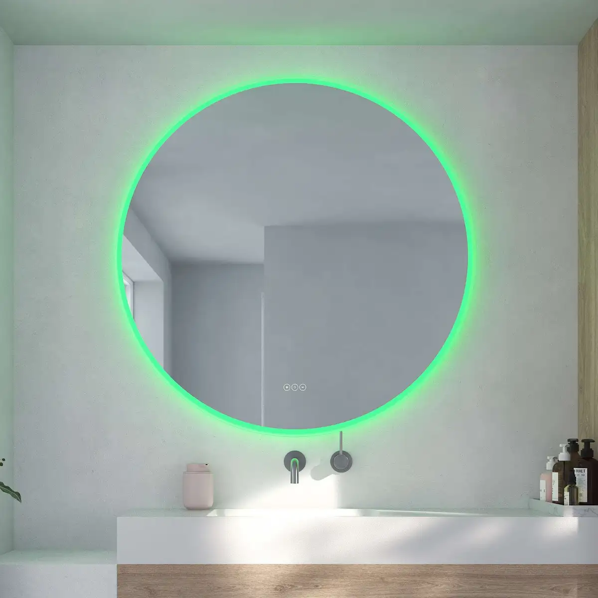 

Зеркало для ванной Loevschall "Зеркало для ванной комнаты Johannesburg RGB 60х60х3,5 см, Ø 60 см, белый
