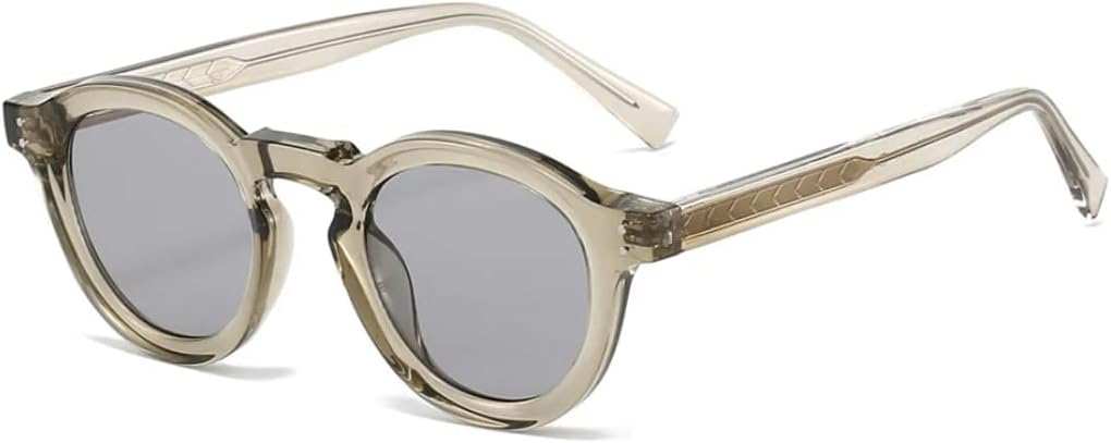 

Классические винтажные круглые солнцезащитные очки для мужчин, женщин и унисекс, с металлическим сердечником, защита от УФ-излучения UV400, для путешествий UATXTAU, Green Gray