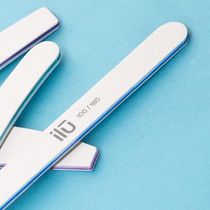 T4B Ilu прямая пилочка для ногтей, двусторонняя для натуральных ногтей, высококачественная зернистость 100/180, Tb Tools For Beauty — фото 3
