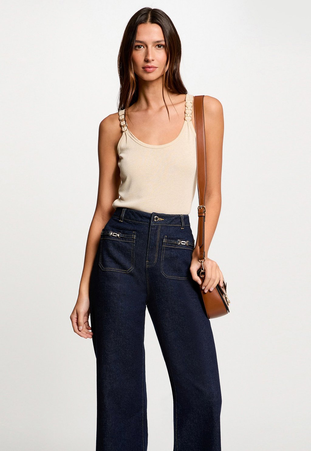 

Топ THIN STRAPS Morgan, кремовый