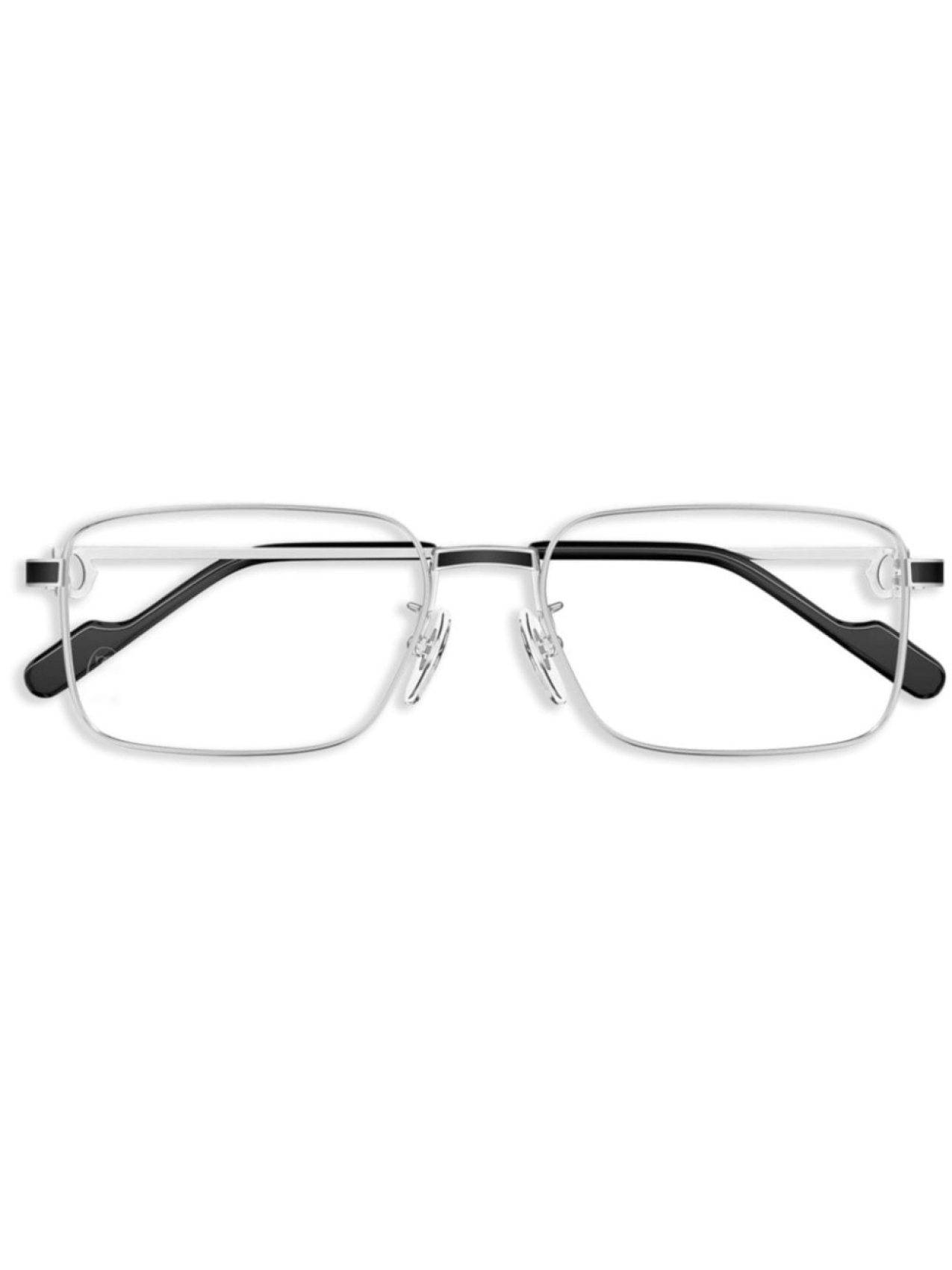 

Очки с геометрической оправой Cartier Eyewear, серебряный