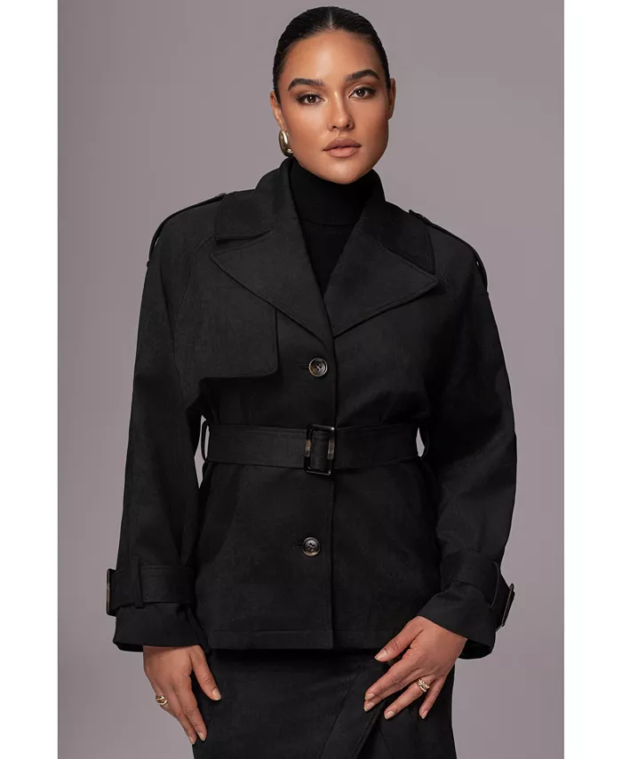 

Женская куртка Nightfall из замши JLUXLABEL, черный