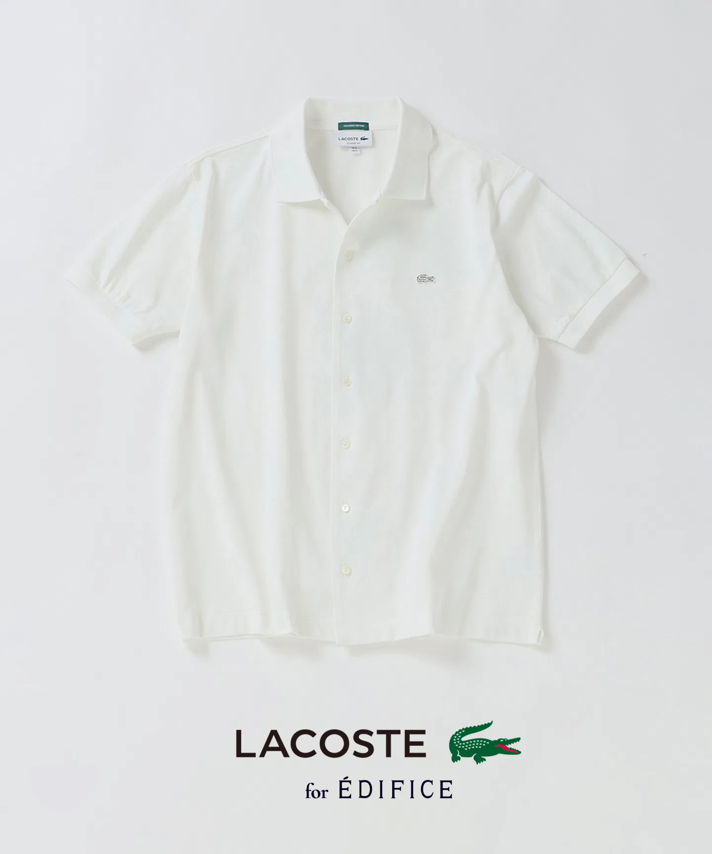 Мужская футболка LACOSTE с полным воротом и коротким рукавом