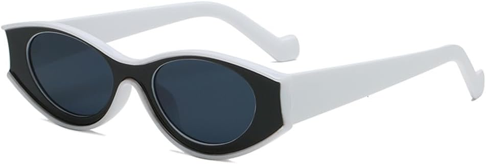 

Солнцезащитные очки UV400 - маленькие овальные, в стиле панк, с градиентной расцветкой, для женщин и мужчин, для бега и занятий спортом на открытом воздухе UYPTK, Black White